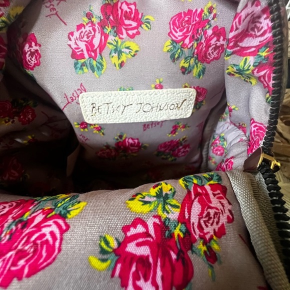 Betsey Johnson Gray and Pink Kids Backpack - Picture 6 of 12